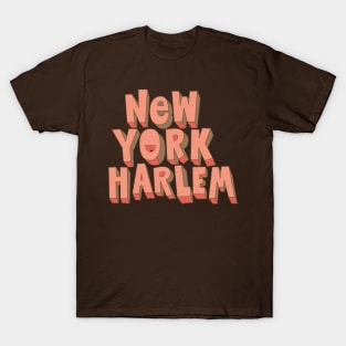 Vibrant Harlem Vibes: Dive into the Hip, Colorful Design of NYC's Iconic Neighborhood T-Shirt